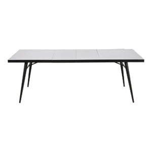 Paul McCobb Planner Group Black Lacquered Extension Dining Table, Newly Refinished
