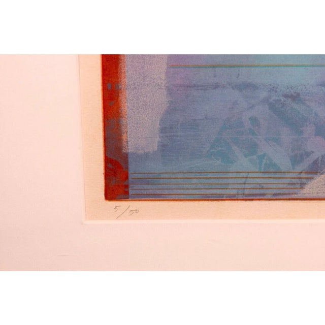 Paint Robert Kelly Kalasa V Signed Modern Abstract Aquatint Etching 5/50 Framed 1985 For Sale - Image 7 of 11