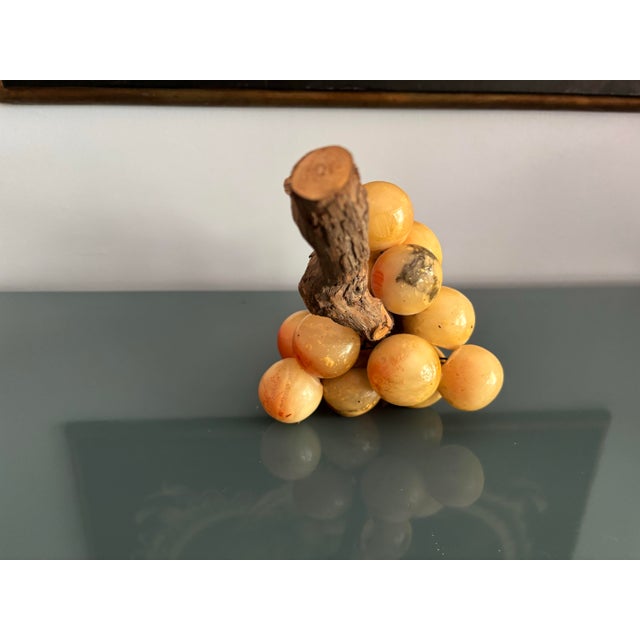 Wood Mid Century Italian Alabaster Grape Cluster For Sale - Image 7 of 9