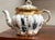 Gold Rare Antique Ornate French Porcelain Nautical 5” Mellon Shaped Teapot With Heavy Gold Gilt For Sale - Image 8 of 12