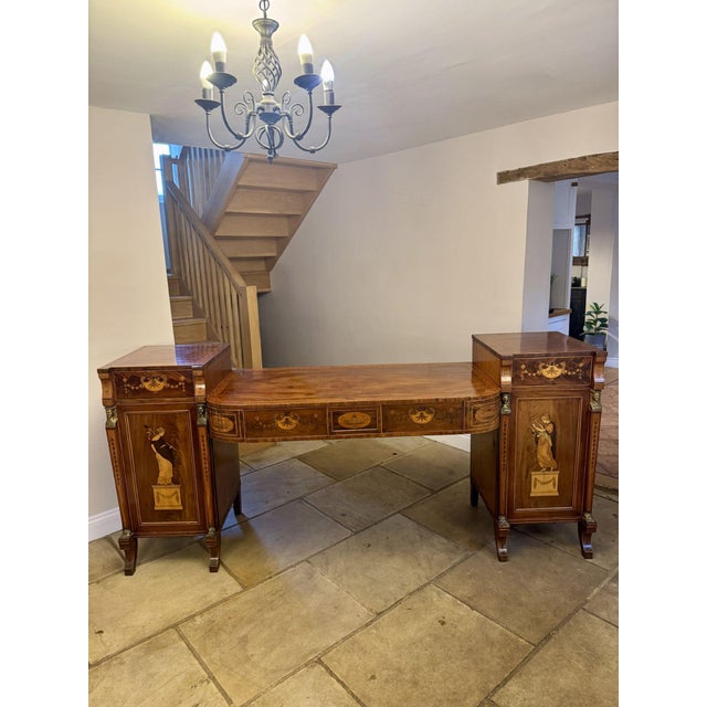 Early 19th Century Large Antique George III Mahogany and Satinwood Inlaid Sideboard, 1800 For Sale - Image 5 of 14