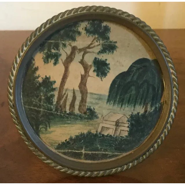 Traditional Antique 1820 American Federal Memento Mori Watercolor Painting, Mourning Memorial For Sale - Image 3 of 8