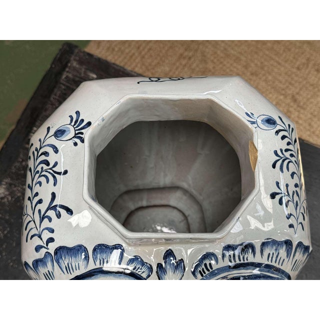 Large 19th Century Baluster Vase with Parrot Motif, Holland For Sale - Image 16 of 18