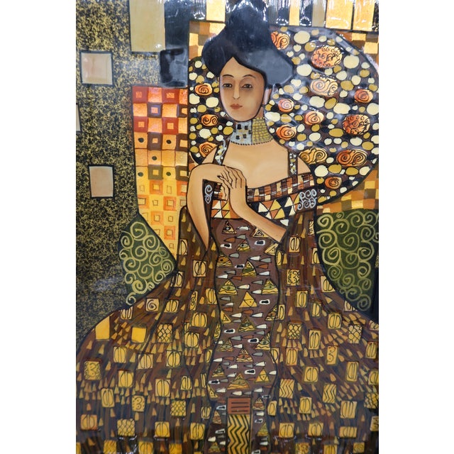 1990s 'Woman in Gold' Gustav Klimt Tray For Sale - Image 4 of 10