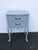 French Shabby Chic Serpentine Painted Gray Nightstand Side End Table 6635 For Sale In Miami - Image 6 of 15
