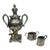 Late 19th Century English Pewter Tea Service- 3 Pieces For Sale
