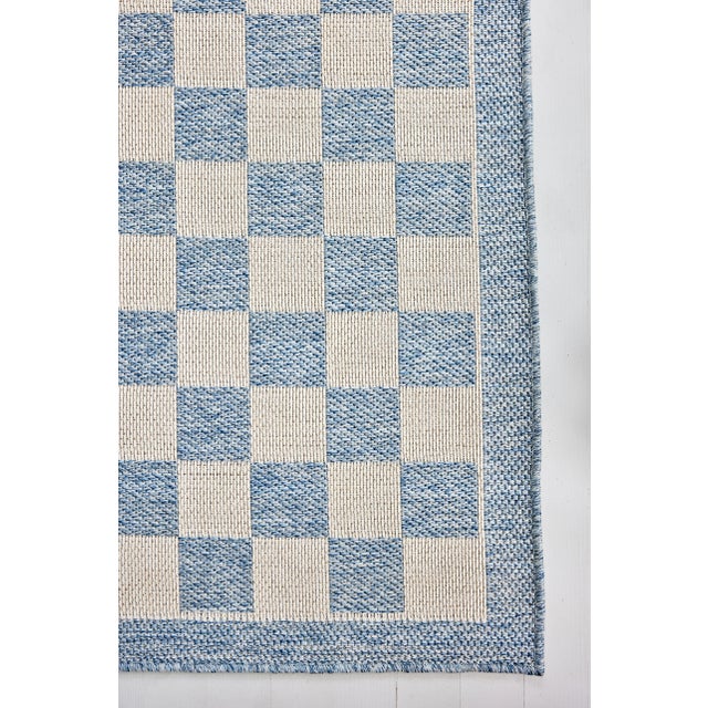 Textile Erin Gates by Momeni Saybrook Check Blue Indoor/Outdoor Area Rug 8' X 10' For Sale - Image 7 of 12