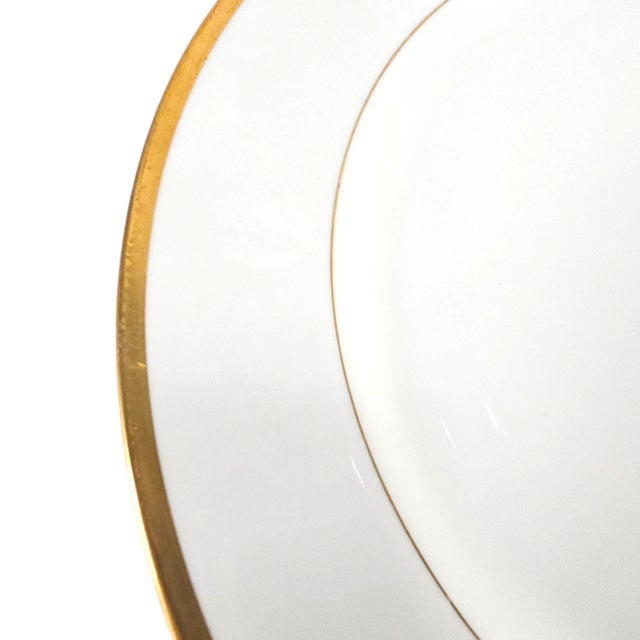 Ceramic Antique Haviland Limoges Porcelain Gold-Rimmed Luncheon Plates France Set of 11 For Sale - Image 7 of 10