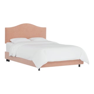 Kenmore Bed in Pink Champagne Luxe Velvet, Twin For Sale