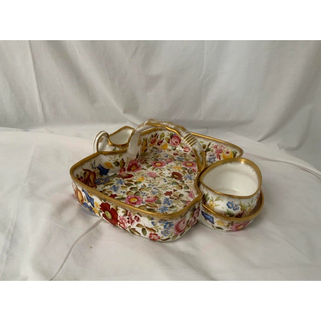 1930s Hammersley Queen Anne Strawberry Dish Set, 3 Pieces For Sale - Image 9 of 9