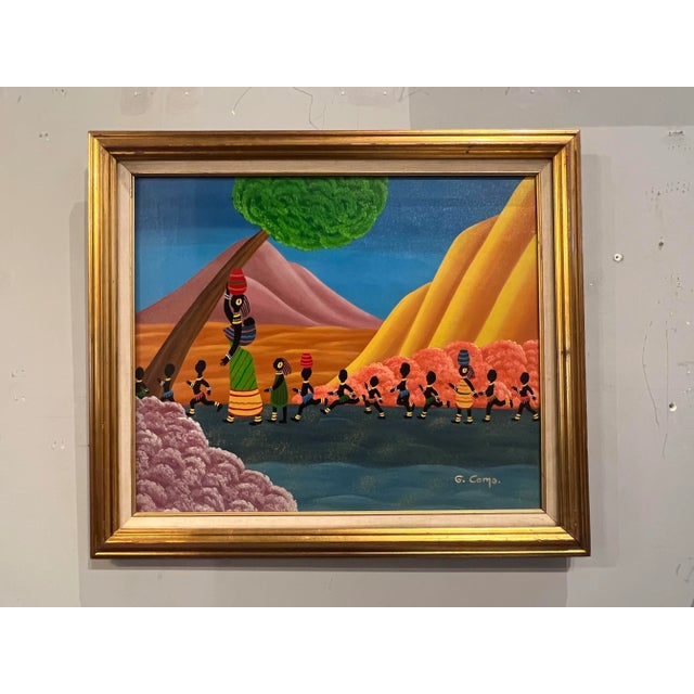 Vintage Folk Art Painting For Sale - Image 9 of 9