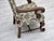 Scandinavian Highback Armchair in Patterned Fabric and Hand-Carved Oak, 1950s For Sale - Image 14 of 18