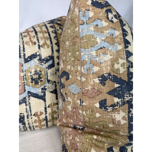 Transitional Gp & J Baker "Kilver" in Indigo 22" Pillows-a Pair For Sale - Image 3 of 3