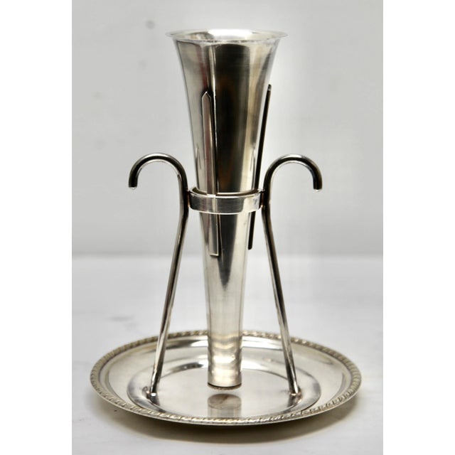 Silver Plated Wine Bar Funnel For Sale - Image 4 of 15