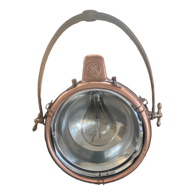 1930s General Electric Copper Spotlight For Sale