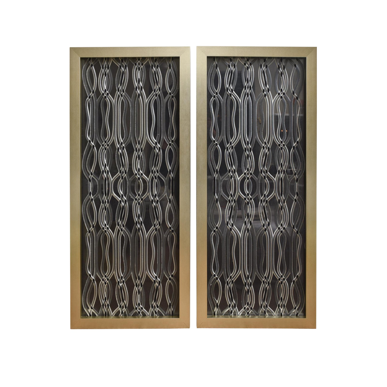 Vintage Custom Framed Lucite Dimensional Sculptural Wall Panels a