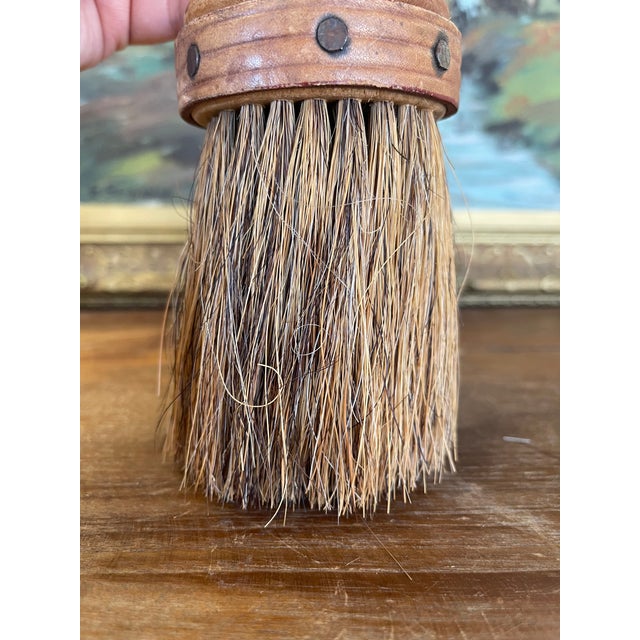 Handcrafted Whisk Broom With Turned Wood Handle and Natural Bristles For Sale - Image 9 of 9