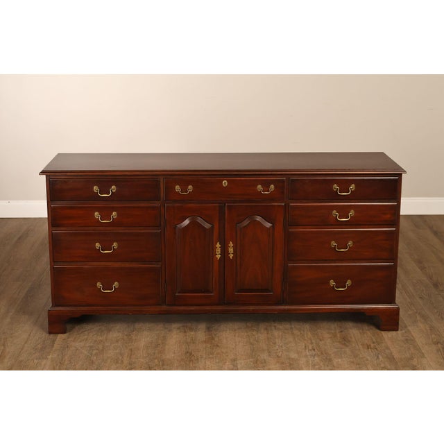 Henkel Harris Virginia Galleries Vintage Mahogany Long Dresser For Sale - Image 14 of 18