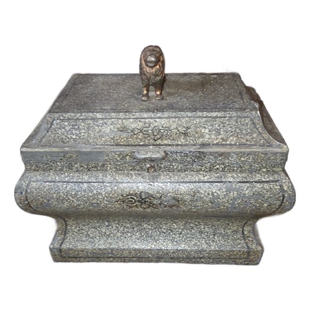 Painted Tole Tea Caddy Box For Sale