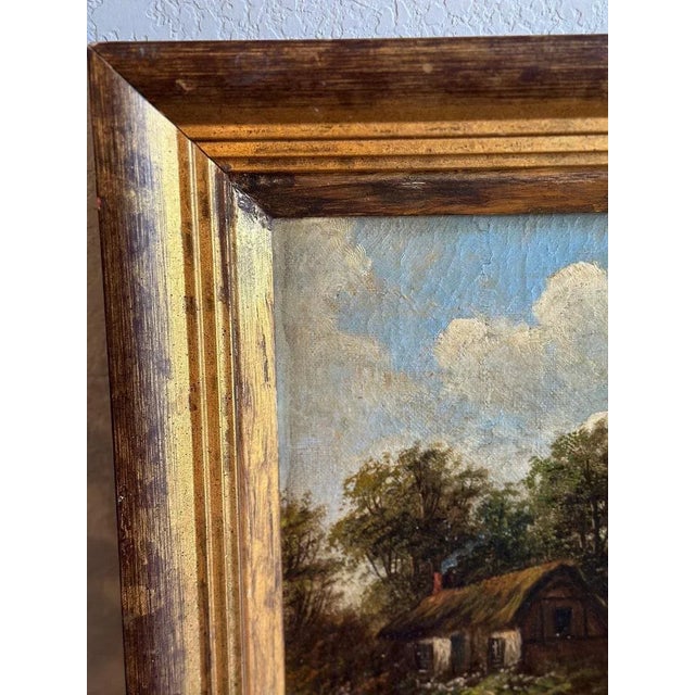 Paint Original 19th C. Antique Oil Painting, Norwich School Landscape For Sale - Image 7 of 10