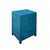 Oriental Distressed Bold Bolection Blue 2 Drawers End Table Nightstand For Sale - Image 4 of 6