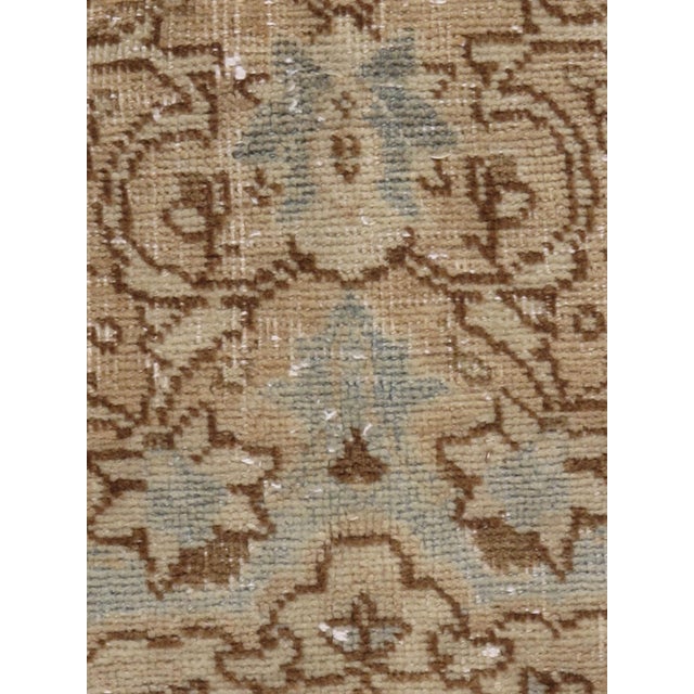 Antique Circa 1920 Subdued Distressed Tabriz Hand Woven Rug 6ft 5in X 10ft 2in For Sale - Image 9 of 11