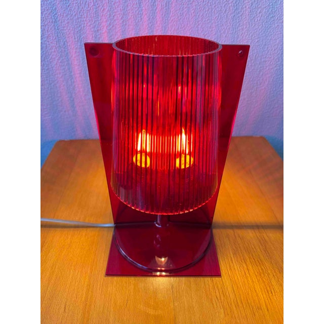 Table Lamp in Red Transparent Polycarbonate by Ferruccio Laviani for Kartell, 2003 For Sale - Image 12 of 16