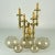Scandinavian Modern Brass Candelabra with Glass Shades, 1960s For Sale - Image 9 of 11