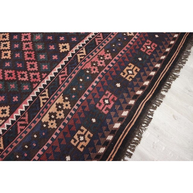 Afghan Kilim Rug, 1920s For Sale - Image 11 of 18