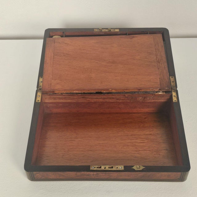 Burl Walnut Victorian English Lap Desk, Circa 1870 For Sale In San Francisco - Image 6 of 12