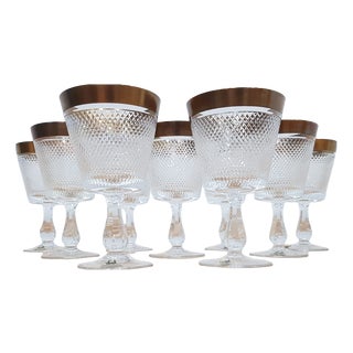Crystal Glasses from Rheinkristall, Germany, 1950s-1960s, Set of 9 For Sale