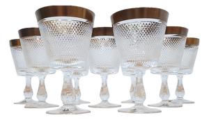 Crystal Glasses from Rheinkristall, Germany, 1950s-1960s, Set of 9