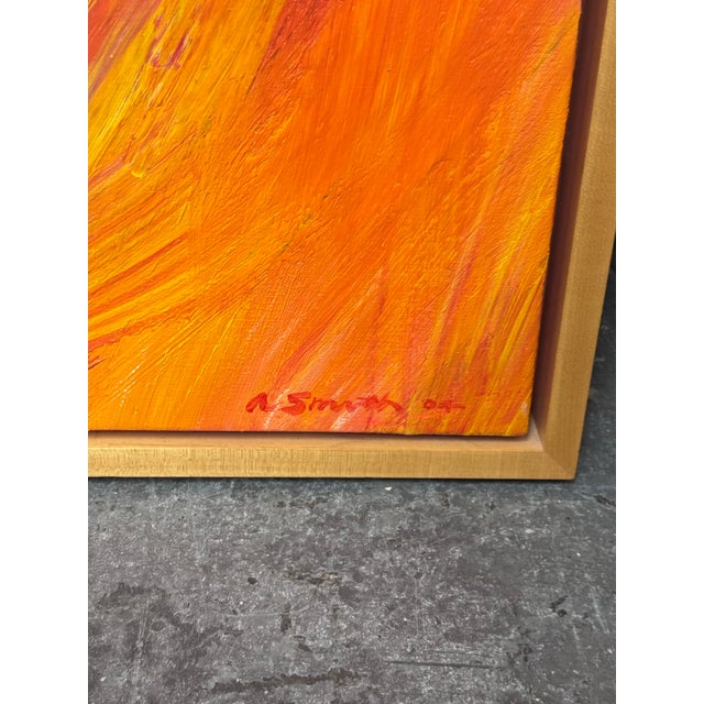 Orange Circa 2004 Albert E. Smith Framed Abstract For Sale - Image 8 of 12