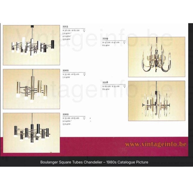Geometric Brass Chandelier by Gaetano Sciolari for Boulanger, 1970s For Sale - Image 11 of 18