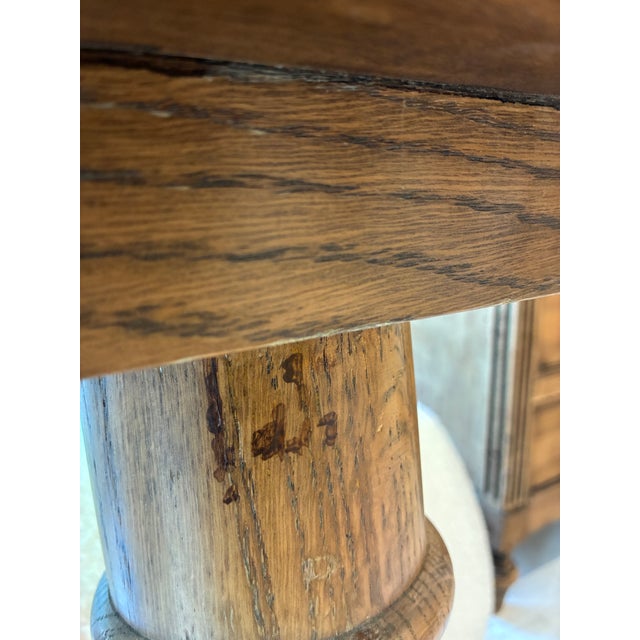 Vintage Solid Oak Table For Sale - Image 17 of 18