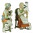 19th Century Figurines Man Woman Lady Sitting Chair Dep Germany 11588 Renaissance Hand Painted For Sale