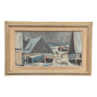 Carl Berndtsson, Abstract Landscape, 1960s, Oil on Canvas, Framed For Sale