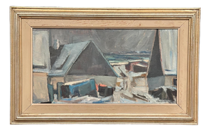 Carl Berndtsson, Abstract Landscape, 1960s, Oil on Canvas, Framed