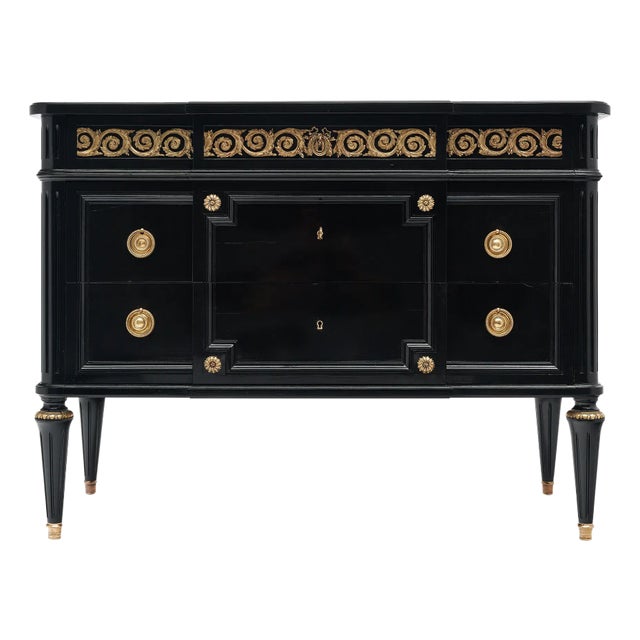 Louis XVI Ebonized Chest of Drawers For Sale