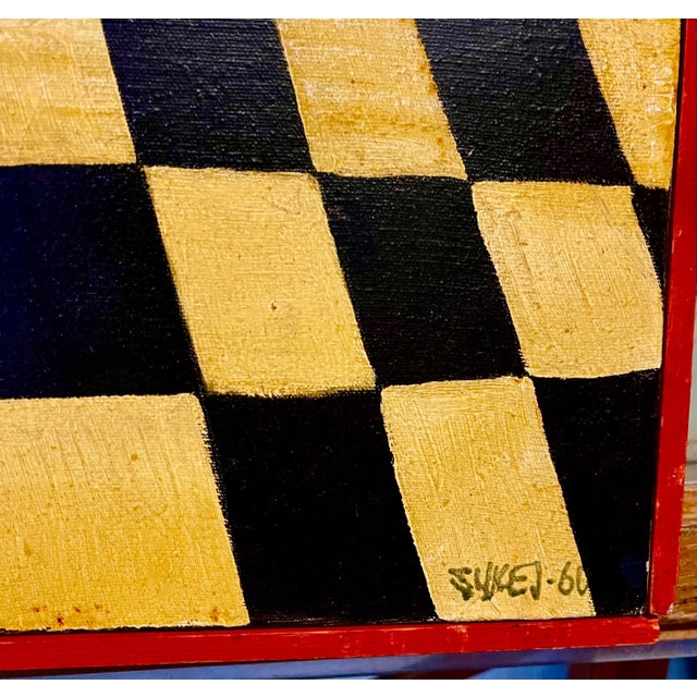 Folk Art Alabama Surreal Folk Art Oil Painting African American Woman, Flower Headdress, 1960 For Sale - Image 3 of 10