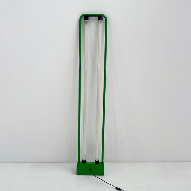 Green Double Neon Lamp by Gian N. Gigante for Zerbetto, 1980s For Sale - Image 9 of 14