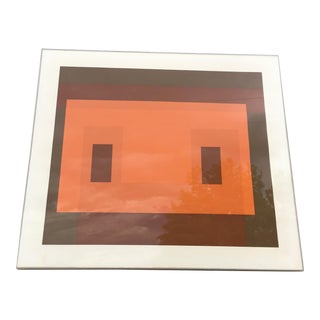 Mid Century Modern Silkscreen Artwork by Josef Albers Circa 1968, Framed For Sale