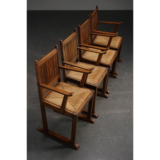 Wood Antique Side Chairs, Set of 4 For Sale - Image 7 of 18