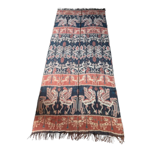 Ikat Textile From Sumba Stunning Tribal Motifs & Colors, Indonesia C. 1950