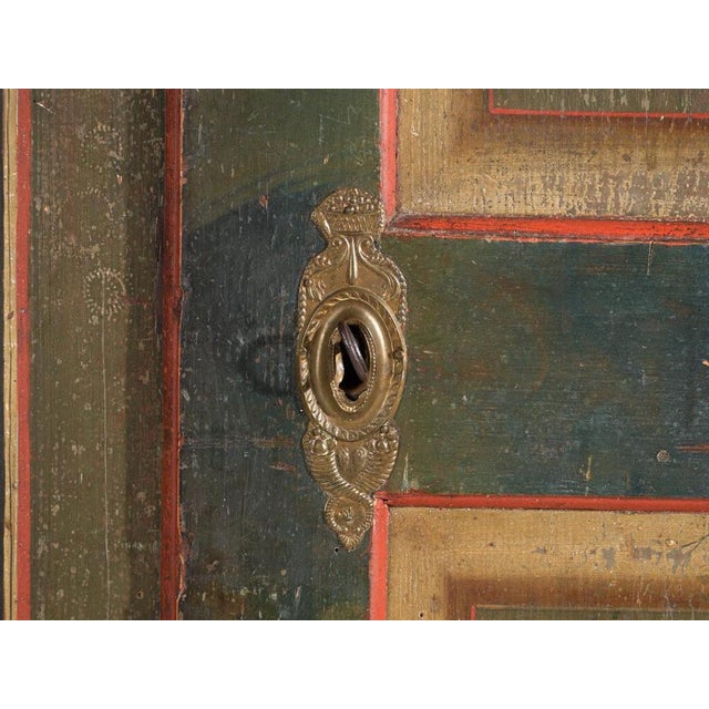 Antique Central European Folk Art Painted Cabinet For Sale - Image 12 of 16
