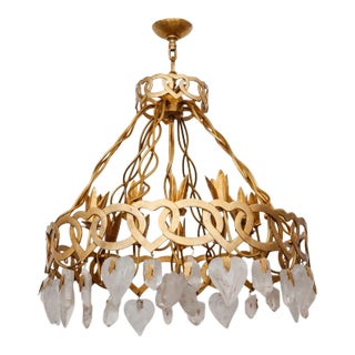 Heart Motif Chandelier In the Manner of Robert Goossens For Sale