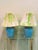 Blue Vintage Blue Ceramic Table Lamps, Set of 2 For Sale - Image 8 of 8