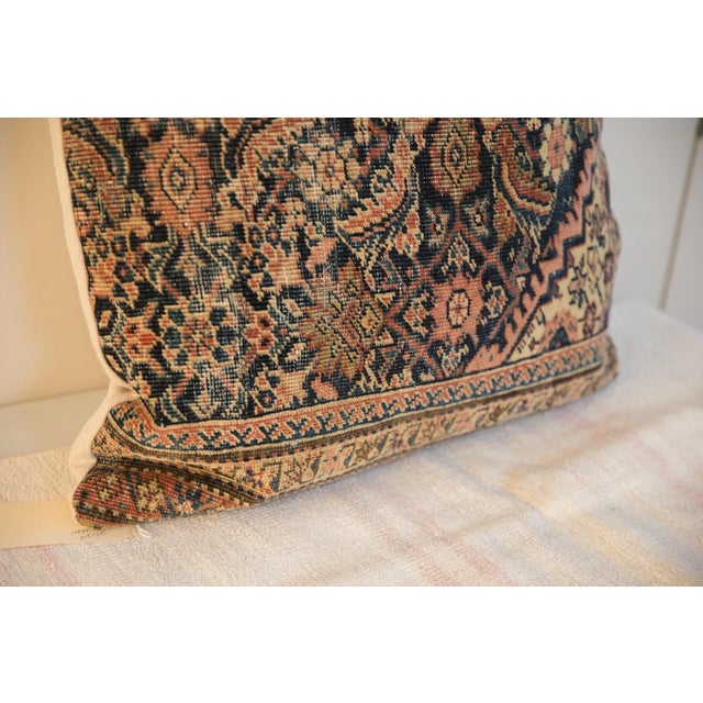 Old New House XL Vintage Rug Fragment Pillow 24x24 For Sale - Image 4 of 9