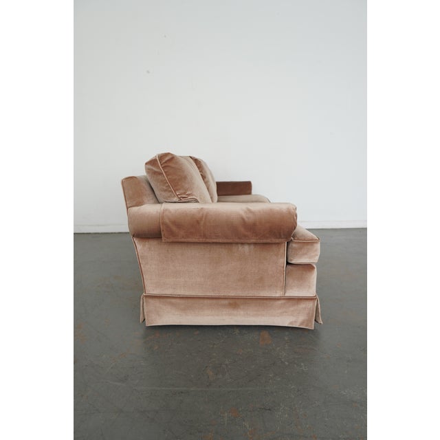 1980s Vintage Baker Furniture Velvet Sofa For Sale - Image 5 of 14