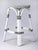 Transitional Tobias 24 in. Seat Height Round Rattan Backless Counter Stool, White/Black Dot / White Rattan Frame For Sale - Image 3 of 8